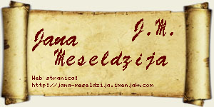 Jana Meseldžija vizit kartica